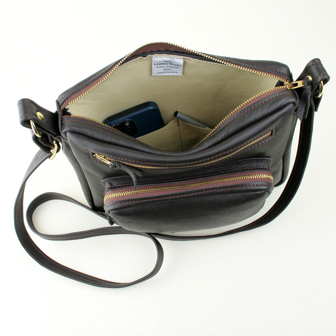 Large soft discount leather crossbody bag